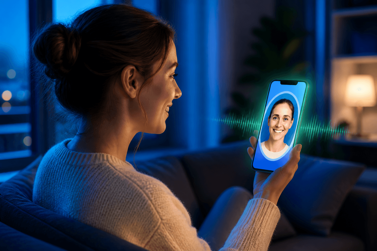 Candidate in an immediate voice interview with Lucy, HiLucy's recruitment AI.